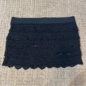 Y2k Charlotte Russe Womens XL Ruffle Black Mini Skirt